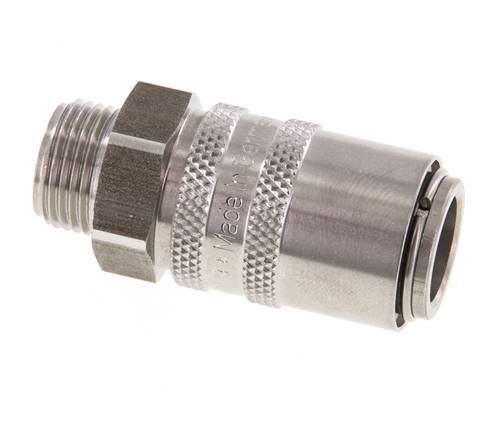 Acoplamiento de moldes DN 9 de acero inoxidable con rosca macho de 3/8 de pulgada