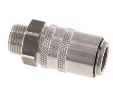 Acoplamiento de moldes DN 9 de acero inoxidable con rosca macho de 3/8 de pulgada