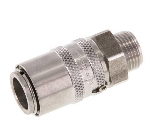 Acoplamiento de moldes DN 9 de acero inoxidable con rosca macho de 3/8 de pulgada
