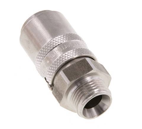 Acoplamiento de moldes DN 9 de acero inoxidable con rosca macho de 3/8 de pulgada