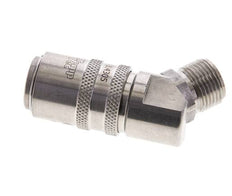 Acero inoxidable DN 9 Acoplamiento de moldes G 3/8 pulgadas rosca macho doble cierre 45 grados