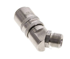 Acero inoxidable DN 9 Acoplamiento de moldes G 3/8 pulgadas rosca macho doble cierre 45 grados
