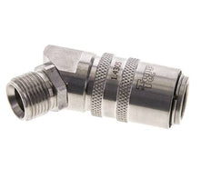 Acero inoxidable DN 9 Acoplamiento de moldes G 3/8 pulgadas rosca macho doble cierre 45 grados