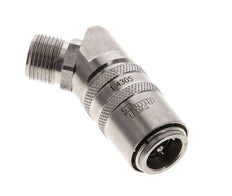 Acero inoxidable DN 9 Acoplamiento de moldes G 3/8 pulgadas rosca macho doble cierre 45 grados
