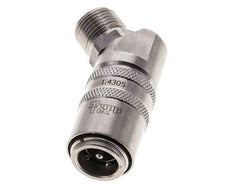 Acero inoxidable DN 9 Acoplamiento de moldes G 3/8 pulgadas rosca macho doble cierre 45 grados