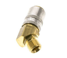 Latón DN 9 Acoplamiento de moldes Rosca macho M16x1,5 Protección de desbloqueo 45 grados