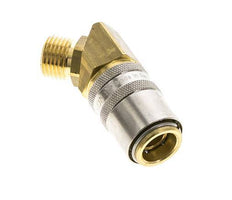 Latón DN 9 Acoplamiento de moldes Rosca macho M16x1,5 Protección de desbloqueo 45 grados