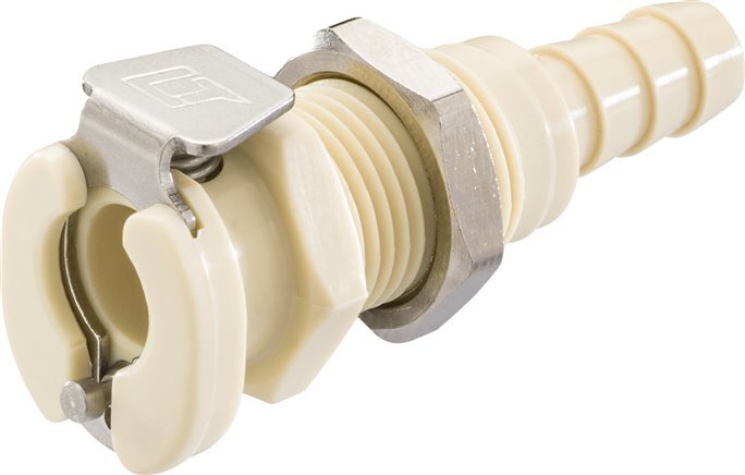 PP DN 3.2 Linktech Enchufe de anclaje de 3,2 mm Mampara de pilar para manguera Beige Serie 20