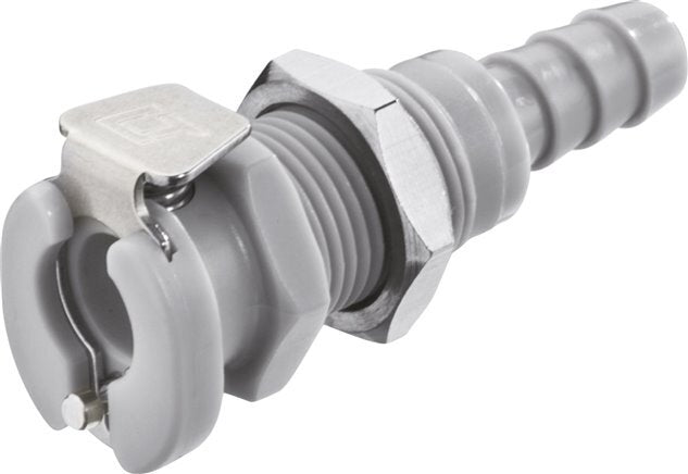 PP DN 3.2 Linktech Enchufe de anclaje de 1,6 mm Mampara de manguera de doble cierre Serie 20 gris