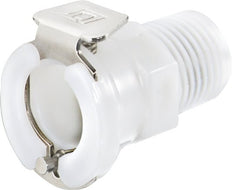 Acoplamiento POM DN 6.4 Linktech con rosca NPT macho de 1/4 de pulgada y doble cierre serie 40