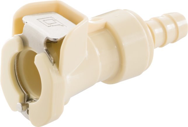 PP DN 6.4 Linktech Enchufe de anclaje de 6,4 mm Pilar de manguera de doble cierre Serie 40 Beige