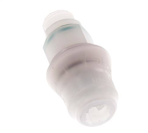 Acoplamiento de PVDF DN 5 con rosca macho de 1/4 de pulgada