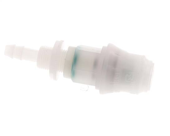 Acoplamiento de PVDF DN 5 Pasamuros de 6 mm