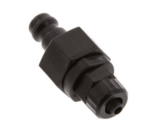 POM DN 5 Tapón de acoplamiento 4x6 mm Tuerca de unión Doble cierre