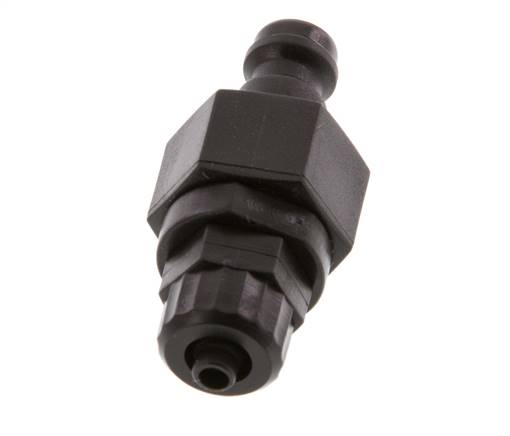 POM DN 5 Tapón de acoplamiento 4x6 mm Tuerca de unión Doble cierre