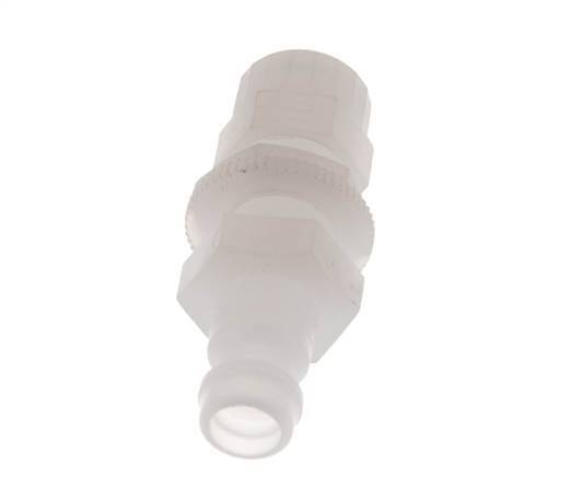 PVDF DN 5 Tapón de acoplamiento 4x6 mm Tuerca de unión Pasamuros