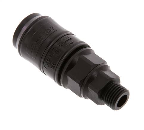 POM DN 7.2 Enchufe de acoplamiento G 1/4 pulgadas rosca macho