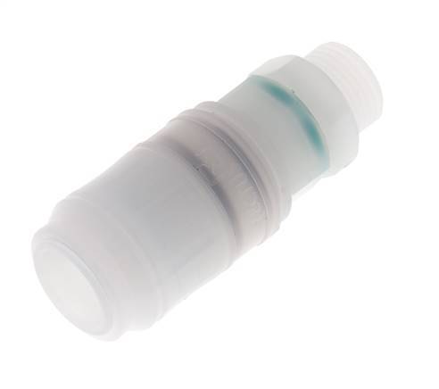 PVDF DN 7.2 Enchufe de acoplamiento G 3/8 pulgadas rosca macho