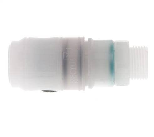 PVDF DN 7.2 Enchufe de acoplamiento G 3/8 pulgadas rosca macho