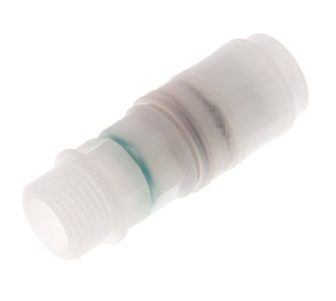 PVDF DN 7.2 Enchufe de acoplamiento G 1/2 pulgadas rosca macho