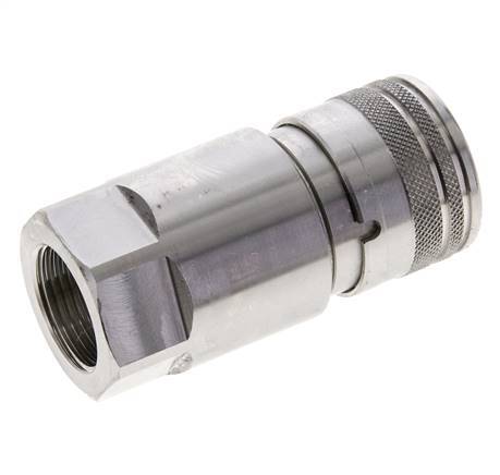 Acero inoxidable DN 12 Boca hidráulica de cara plana G 3/4 pulgadas rosca hembra ISO 16028 D 24.5mm