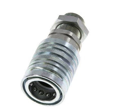 Acero DN 12.5 Acoplamiento hidráulico Enchufe 15 mm L Anillo de compresión Mampara ISO 7241-1 A/8434-1 D 20.5mm