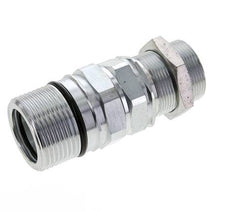 Steel DN 25 Hydraulic Coupling Socket 30 mm S Compression Ring Bulkhead ISO 8434-1 D M48 x 3
