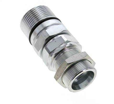 Steel DN 25 Hydraulic Coupling Socket 30 mm S Compression Ring Bulkhead ISO 8434-1 D M48 x 3