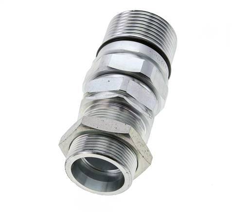 Steel DN 25 Hydraulic Coupling Socket 30 mm S Compression Ring Bulkhead ISO 8434-1 D M48 x 3