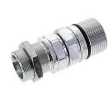 Steel DN 25 Hydraulic Coupling Socket 30 mm S Compression Ring Bulkhead ISO 8434-1 D M48 x 3
