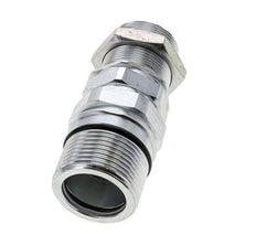 Steel DN 25 Hydraulic Coupling Socket 30 mm S Compression Ring Bulkhead ISO 8434-1 D M48 x 3