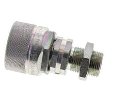 Steel DN 12.5 Hydraulic Coupling Plug 15 mm L Compression Ring Bulkhead ISO 14541/8434-1 D M36 x 2