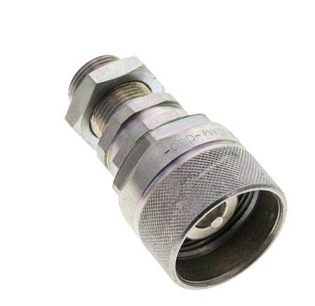 Steel DN 12.5 Hydraulic Coupling Plug 15 mm L Compression Ring Bulkhead ISO 14541/8434-1 D M36 x 2