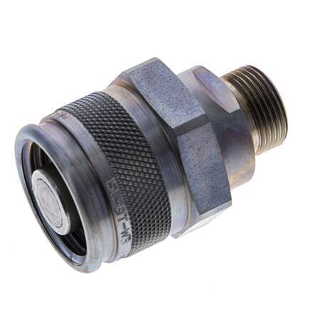 Steel Hydraulic Coupling Plug 15 mm L Cutting Ring ISO 14540/8434-1 D M32 x 3