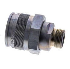 Steel Hydraulic Coupling Plug 15 mm L Cutting Ring ISO 14540/8434-1 D M32 x 3