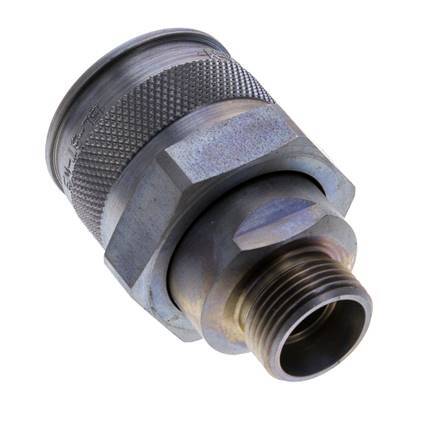 Steel Hydraulic Coupling Plug 15 mm L Cutting Ring ISO 14540/8434-1 D M32 x 3