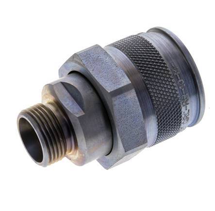 Steel Hydraulic Coupling Plug 15 mm L Cutting Ring ISO 14540/8434-1 D M32 x 3