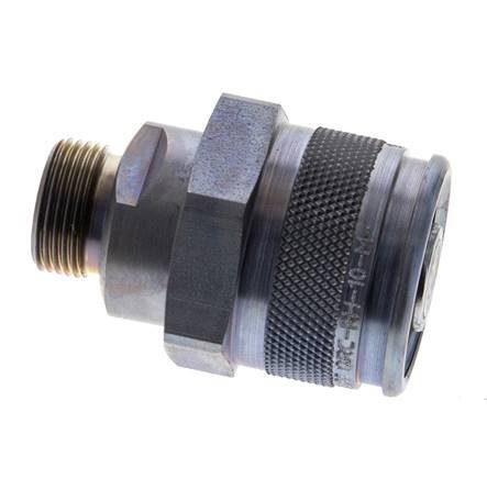 Steel Hydraulic Coupling Plug 15 mm L Cutting Ring ISO 14540/8434-1 D M32 x 3
