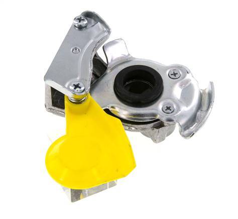 Acoplamiento Gladhand de aluminio amarillo de control M22x1,5 rosca hembra DIN 74342