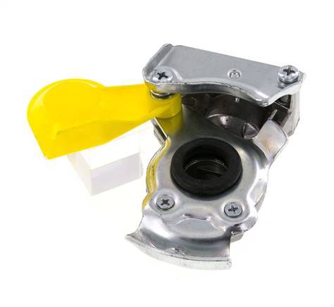 Acoplamiento Gladhand de aluminio amarillo de control M22x1,5 rosca hembra DIN 74342