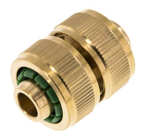 Reparador de mangueras estilo GARDENA de latón de 13 mm (1/2")