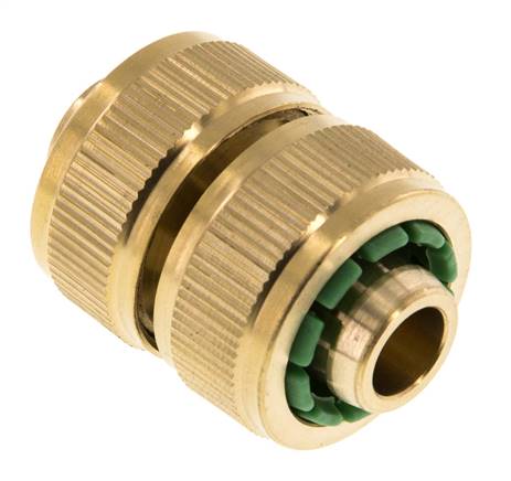 Reparador de mangueras estilo GARDENA de latón de 13 mm (1/2")