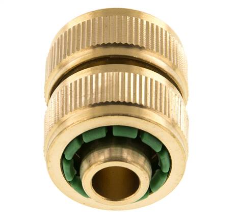 Reparador de mangueras estilo GARDENA de latón de 13 mm (1/2")