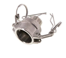 Acoplamiento de acero inoxidable Camlock DN 20 (3/4'') R 3/4'' rosca macho tipo B MIL-C-27487