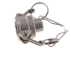 Acoplamiento de acero inoxidable Camlock DN 20 (3/4'') R 3/4'' rosca macho tipo B MIL-C-27487
