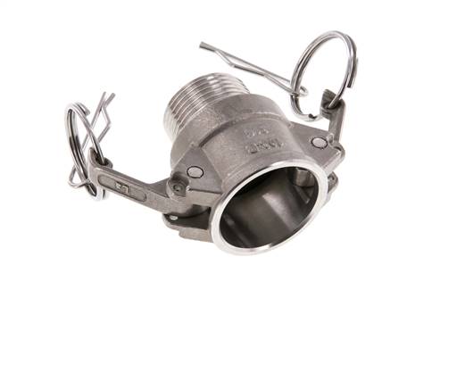 Acoplamiento de acero inoxidable Camlock DN 25 (1'') R 1'' Rosca Macho Tipo B MIL-C-27487