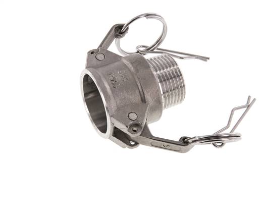 Acoplamiento de acero inoxidable Camlock DN 25 (1'') R 1'' Rosca Macho Tipo B MIL-C-27487