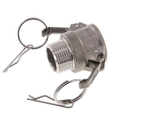 Acoplamiento de acero inoxidable Camlock DN 25 (1'') R 1'' Rosca Macho Tipo B MIL-C-27487