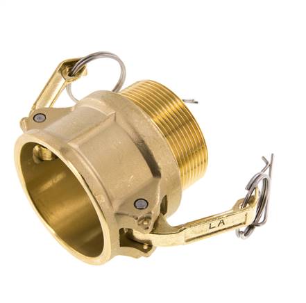 Acoplamiento de latón Camlock DN 50 (2'') R 2'' rosca macho Tipo B MIL-C-27487