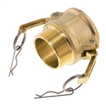 Acoplamiento de latón Camlock DN 50 (2'') R 2'' rosca macho Tipo B MIL-C-27487